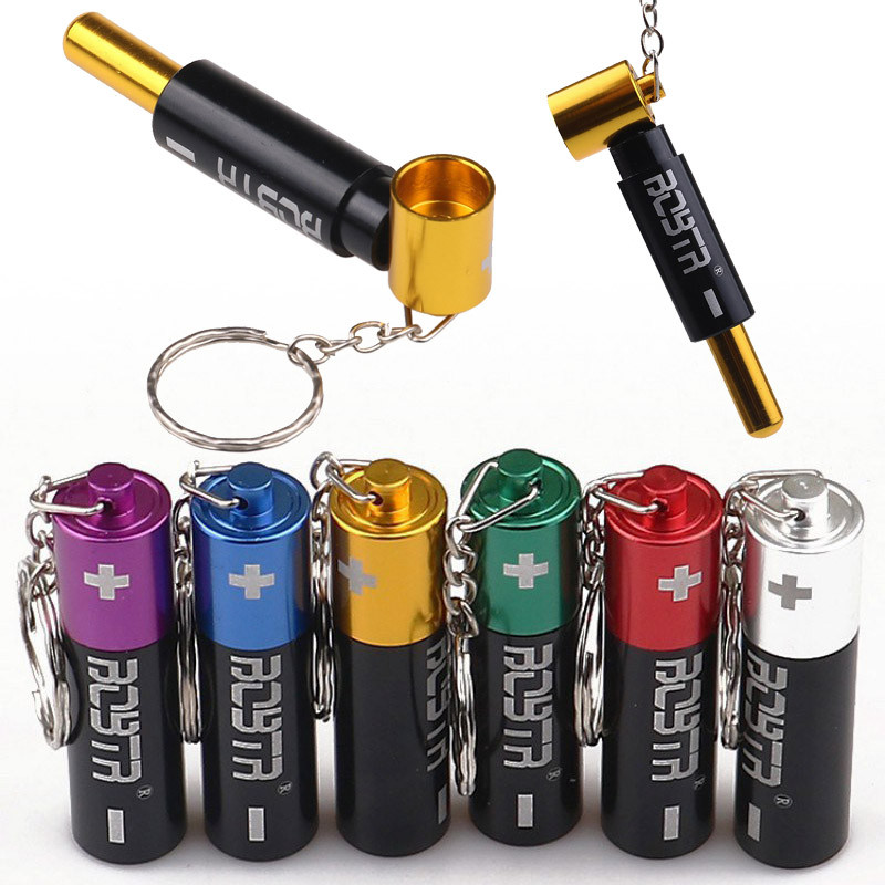 Key Chain Random Color Fancy Small Size Shaped Metal Pipe