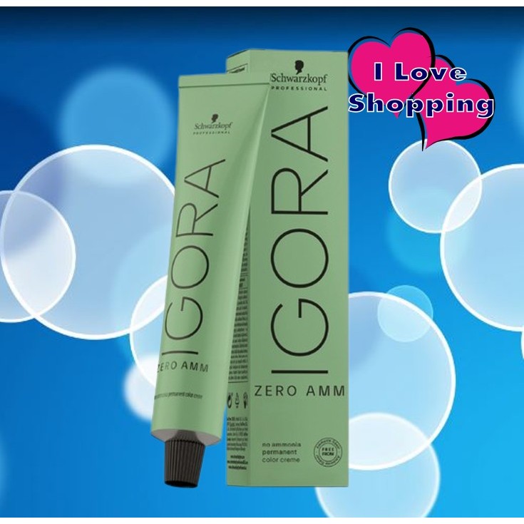 (ไม่แถมไฮ) Schwarzkopf Igora Zero AMM 60 ml ครีมเปลี่ยนสีผมปราศจากแอมโมเนีย ปกปิดผมขาวได้มากถึง 100%