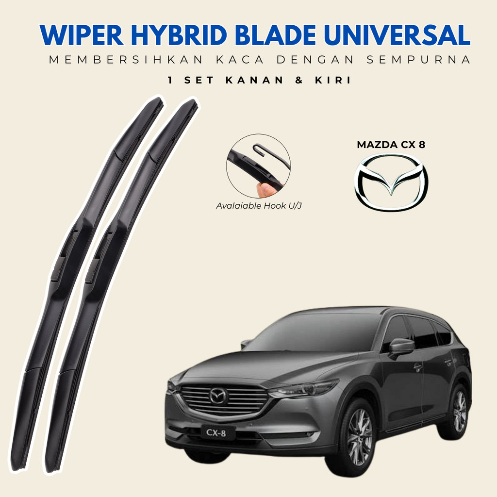 Mazda Cx 8 Premium Hybrid Car Wiper หนึ่งคู่ซ้ายขวา 4STRIPS WIPER