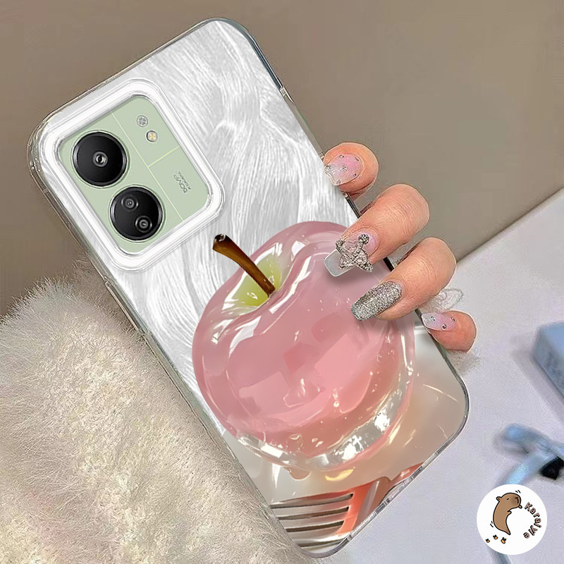 OPPO กรณีคริสตัล apple เหมาะสําหรับ OPPO A18 A38 A78 A58 A17 A17k A16 A5s A12 A3S A54 A77s A57 A52 A