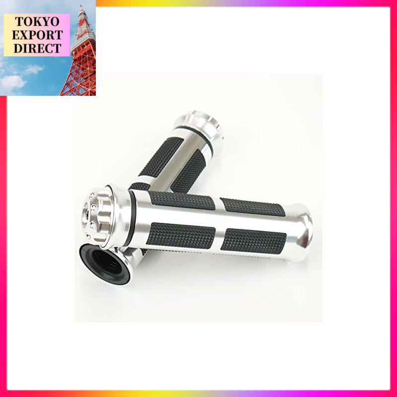 Custom Aluminum Motorcycle Grips with End Caps - 7/8 Inch (22.2mm) Set in Multiple Colors[DIRECT FRO