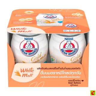 ตราหมี โกลด์ ผลิตภัณฑ์นมสเตอริไลส์ไขมันต่ำผสมมอลต์สกัด 140 มล. X 4 ชิ้น