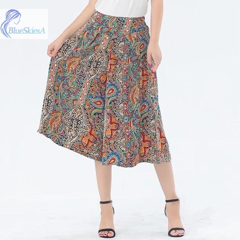 กางเกงขากกว้างเอวสูง