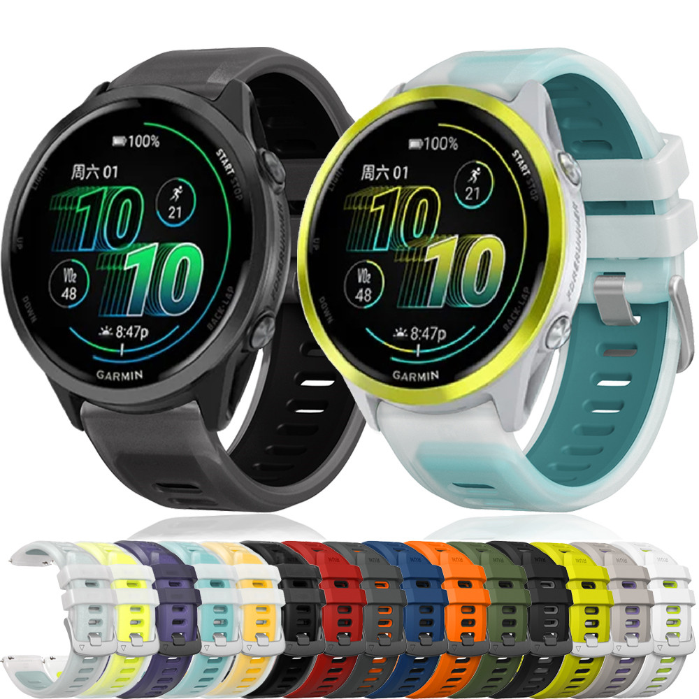 สายซิลิโคนกีฬาสําหรับ LEMFO K22 PRO K27 K37 C20 K56 PRO LEM56 DM50 C22 K52 two-tone 22mm สายรัดข้อมื