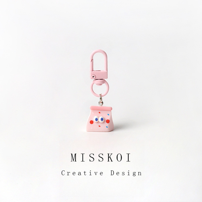 MJT น่ารักสนุกจําลองขนมขนมปังขนมพวงกุญแจตลกจี้อาหารกระเป๋าเป้สะพายหลัง All-Match ที่ไม่ซ้ํากัน