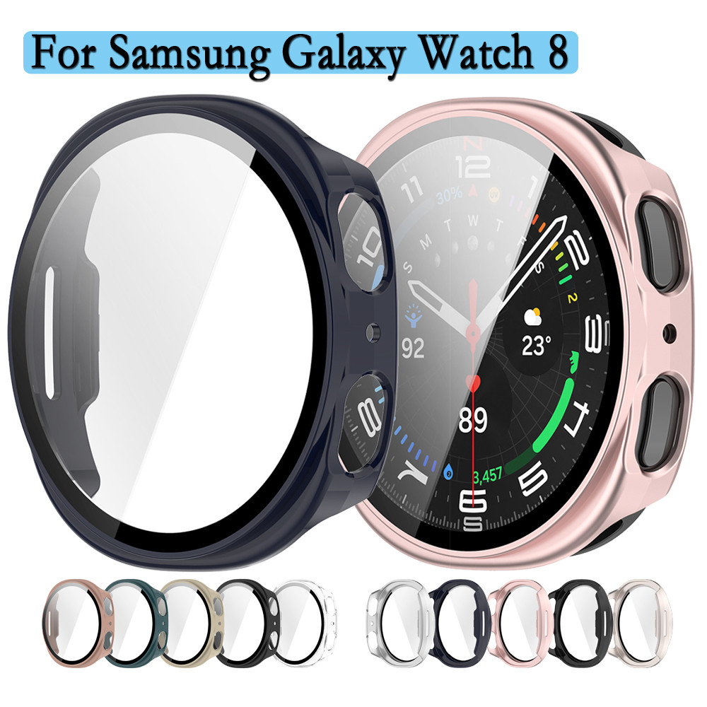 สําหรับ Samsung Galaxy Watch 8 40/44 มม.PC Hard Cover Screen Protection Full Coverage นาฬิกากระจกนิรภัยคุณภาพสูง