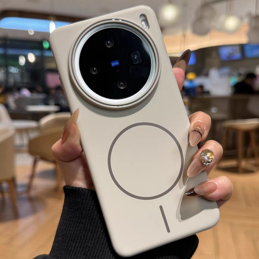 ผิวสัมผัสแม่เหล็กชาร์จ PC Hard สําหรับ Vivo X200 X200S X100 X100S Pro X200ProMini X200Ultra กรณี V50