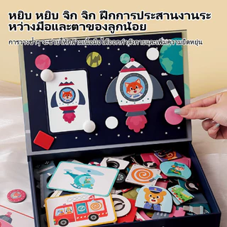 ปริศนาแม่เหล็กสำหรับเด็ก เจ้าหญิงแต่งตัว สติกเกอร์แม่เหล็ก ของเล่น แต่งตัวข้ามเพศ 1-6ปี