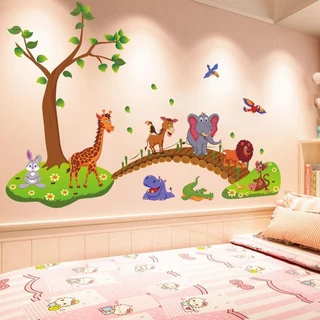 สติกเกอร์ติดผนังการ์ตูน DIY สำหรับพ่อแม่ลูก เรียนรู้เสริมทักษะ ตกแต่งห้องเด็ก