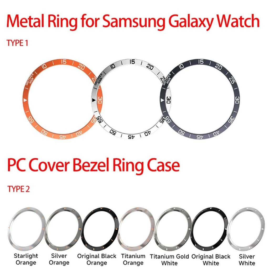 แหวนโลหะสําหรับ Samsung Galaxy Watch Ultra 2025 Protecive PC แหวนกันชนสําหรับ Samsung นาฬิกา 47 มม.สแตนเลสสตีลอุปกรณ์เสริม