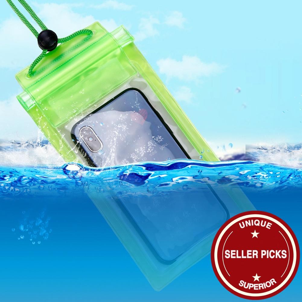 โทรศัพท์มือถือกระเป๋ากันน้ํา Drifting โปร่งใส Touch คอกันฝนแขวนหน้าจอขี่จักรยาน W9e8