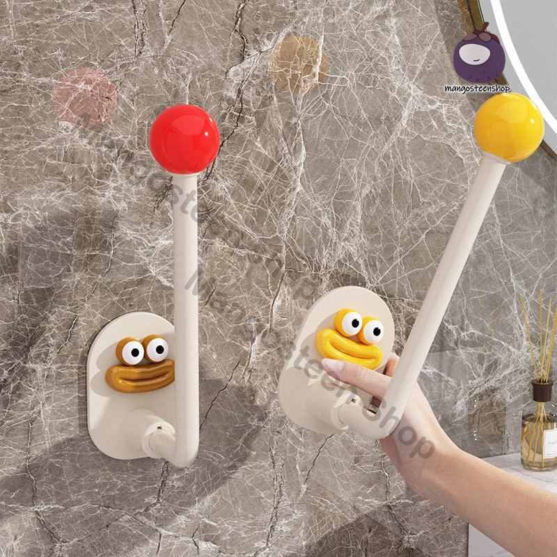 ติดผนังตะขอ หน้ายิ้ม ตะขอแขวนของ ติดผนั ที่แขวนของติดผนัง ไม่ต้องเจาะ คุณภาพดี ช่วยประหยัดพื้นที่ - รูปที่ 6