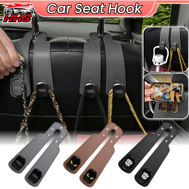 Audi 1/2 ชิ้นรถที่นั่ง Hook 2 In 1 คุณภาพสูง Dual Hook โทรศัพท์มือถือ Organizer ซ่อนรถ Headrest Hook