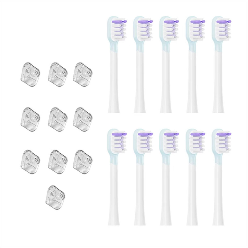 8 ชิ้นสําหรับ Laifen Full Range เปลี่ยนหัวแปรงฟันไฟฟ้ารุ่นทําความสะอาดหัวฉีดขนแปรงสีขาวสดใส
