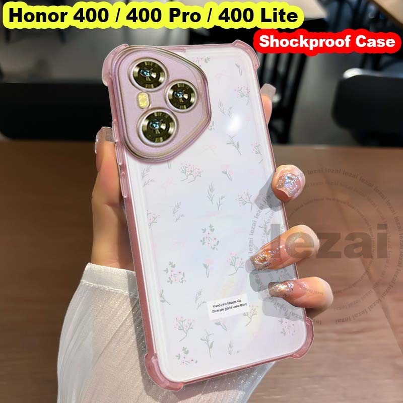 เคสHonor 400 Pro 400 Lite 5GเคสHonor400 Honor400Pro5Gเคสกรณีใหม่Disignล้างดอกไม้กันกระแทกMatte Soft 