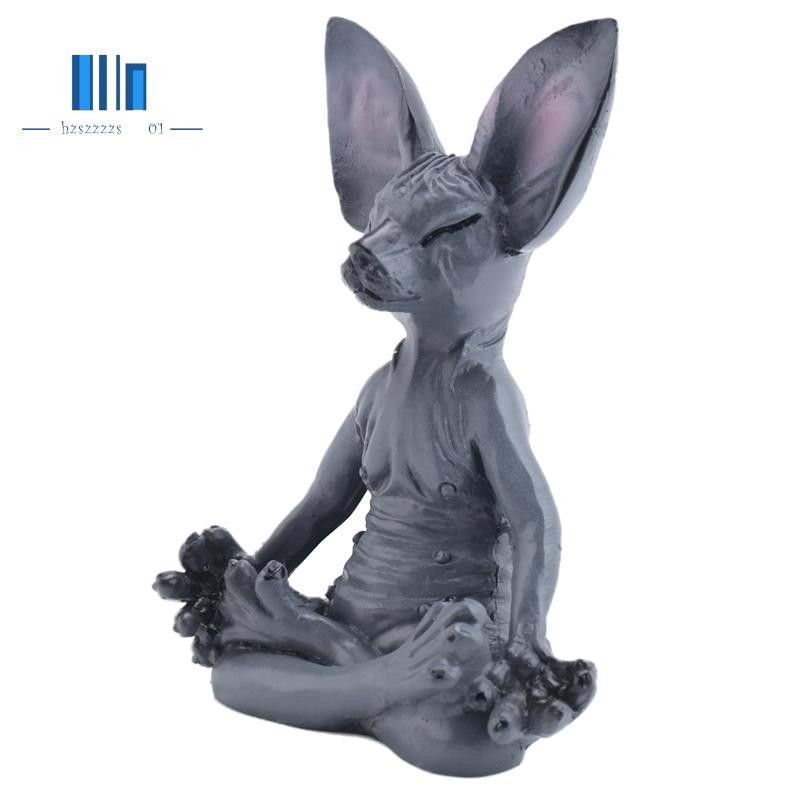 Sphynx Cat Meditate,Thinking Cat รูปปั้น,Medicating Thinking Cat,Sphynx Hairless Catสมาธิสะสมตกแต่ง