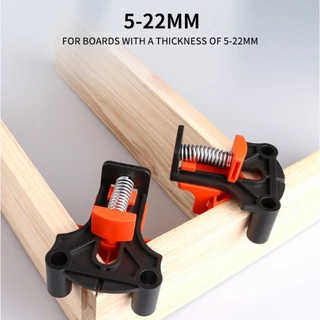 4ชิ้น ชุดแคลมป์ 90องศา เข้ามุม แคลมป์จับฉาก5-22MM คลิปหนีบมุมงานไม้ เครื่องมือช่างไม้