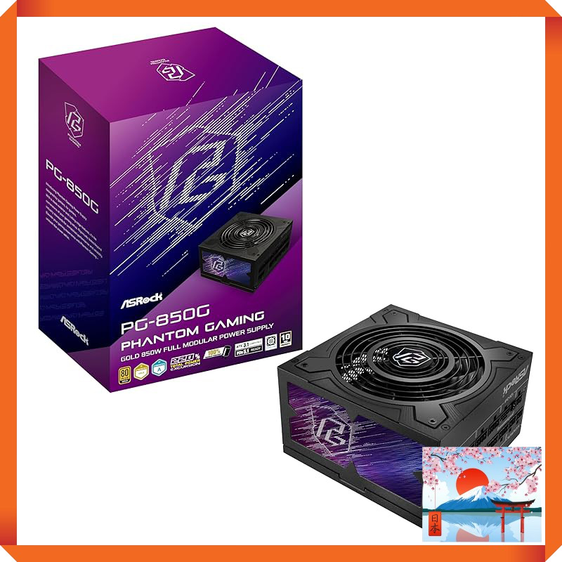 ASRock Phantom Gaming Next-Gen GPU Compatible PC Power Supply Unit - [Wattage]W PCIe 5.1, 80 PLUS Go