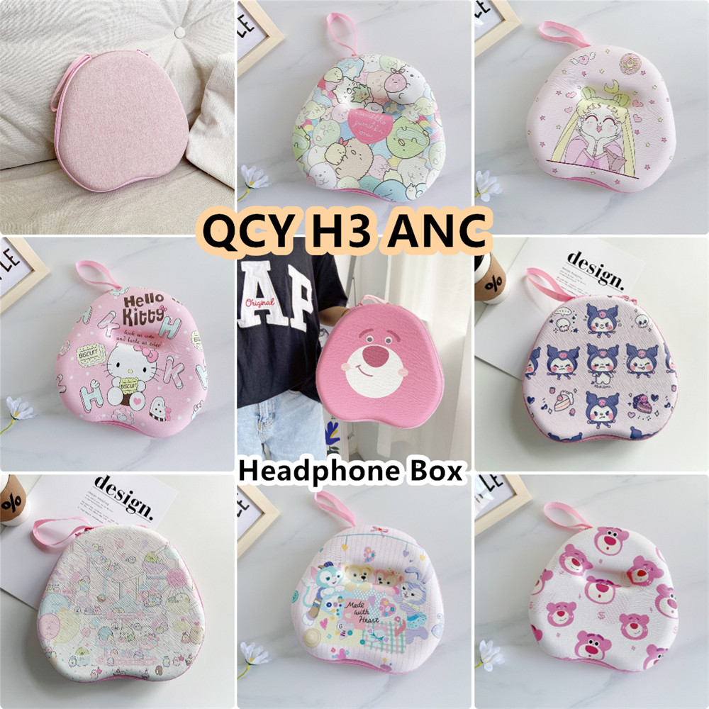 imamura สําหรับ QCY H3 ANC เคสหูฟังการ์ตูนหวานและน่ารักชุดหูฟังแผ่นรองหูฟังกระเป๋าเก็บปลอกกล่อง