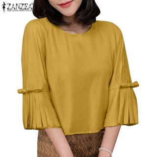 ZANZEA เสื้อลำลองสไตล์เกาหลี หูกระต่ายและแขนพอง แฟชั่นสำหรับ…