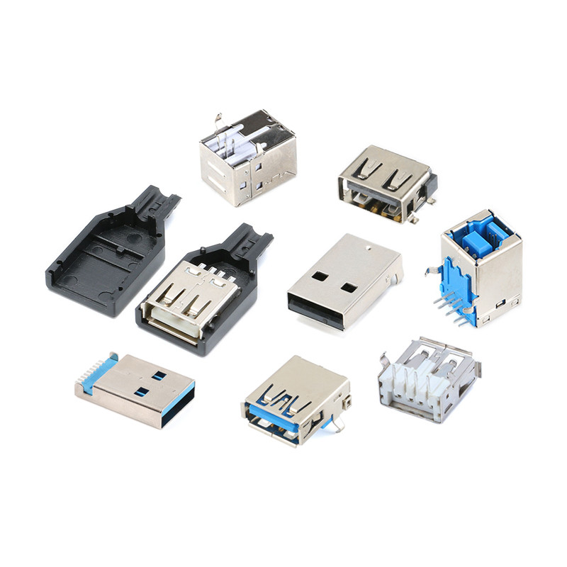 ((10 ชิ้น) Type-A Type/B Type USB Connector Socket Female Socket Male Patch Pin Countersunk Board เชื่อมขั้วต่อสายไฟพอร์ตชาร์จ