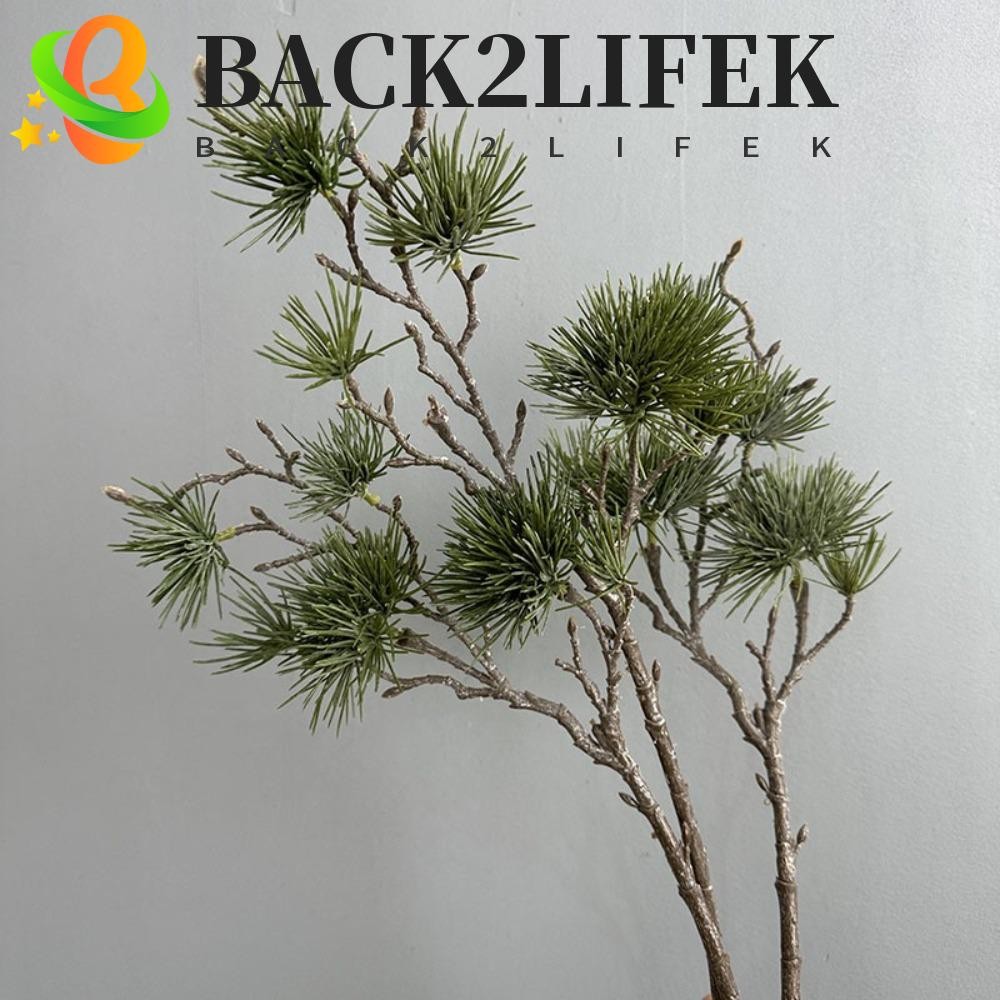BACK2LIFEK สาขาสนประดิษฐ์,สีเขียวที่สมจริงต้นสนพืช,DIYบอนไซตกแต่งหรูหราพลาสติกปลอมพืชสําหรับบ้านตกแต่งสวน