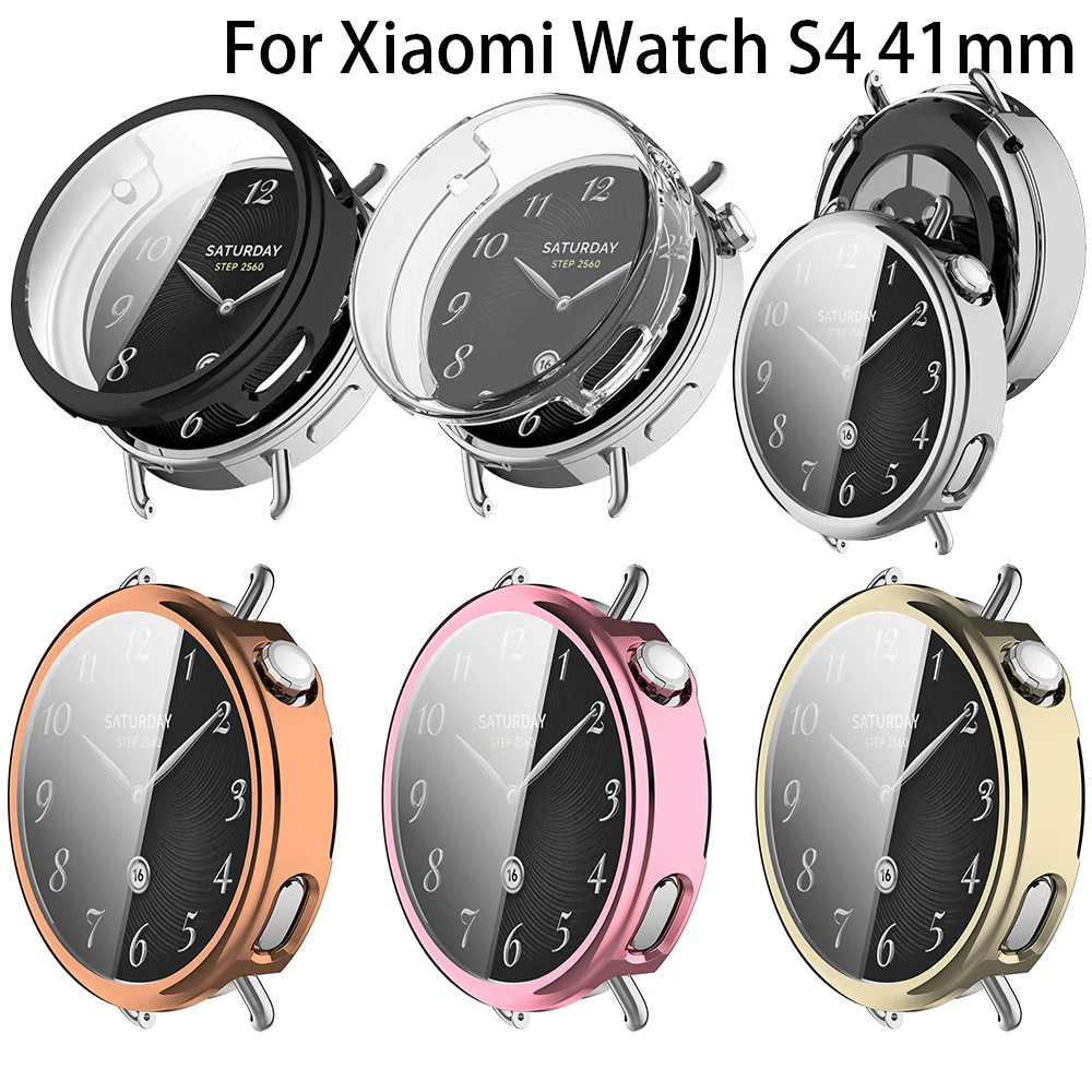 ป้องกันกรณีสําหรับ Xiaomi นาฬิกา S4 41 มม.SmartWatch อุปกรณ์เสริมสําหรับ Mi นาฬิกา S4 41 มม.กรณี TPU ป้องกันหน้าจอ