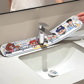 2 ชิ้น cute cat Water Absorption Pad เคาน์เตอร์ Splash-proof ท่อระบายน้ําห้องน้ําอุปกรณ์ครัว