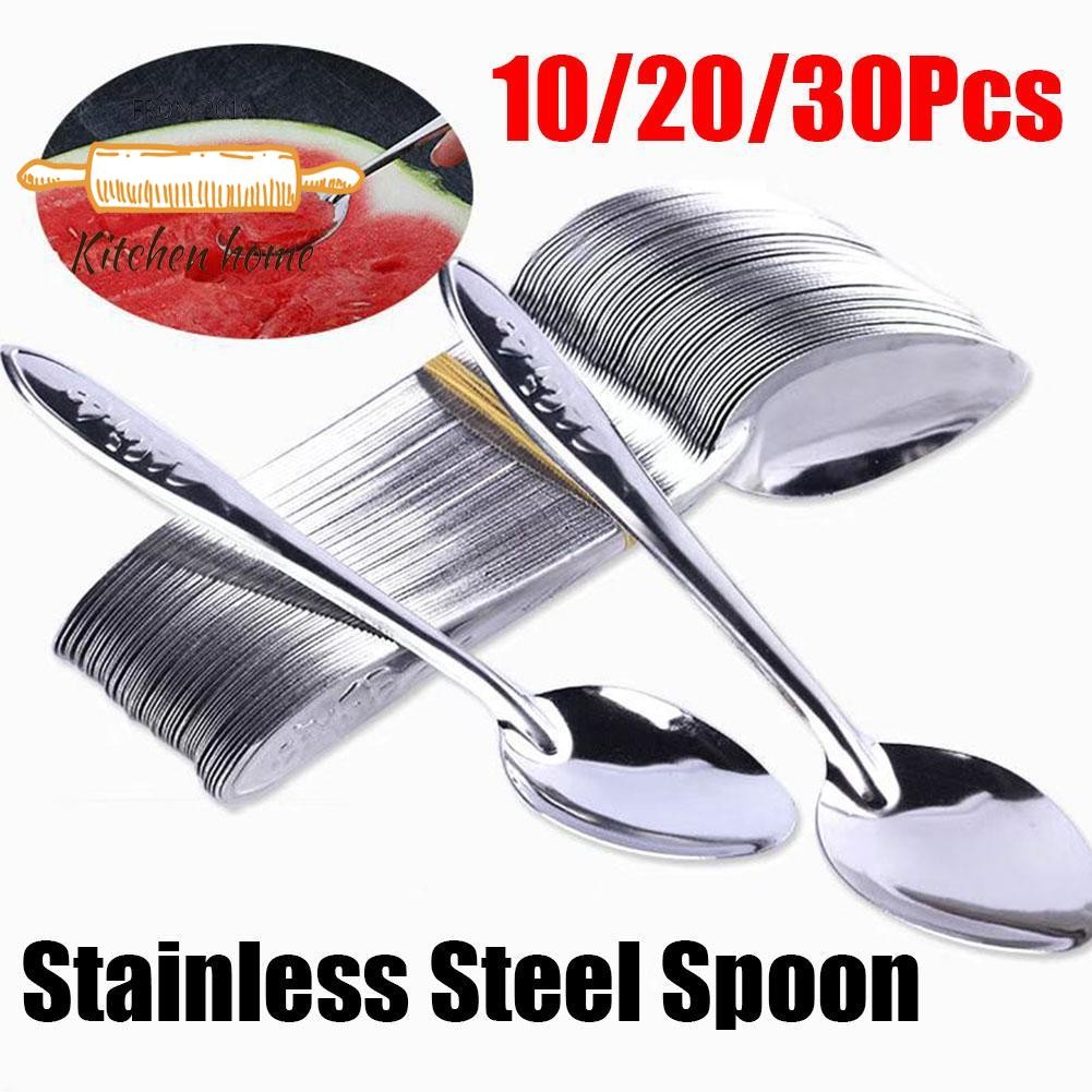 10/20/เซ็ตช้อนสแตนเลส Home Dinning ช้อนบ่ายชุดเครื่องครัวชา T2o8
