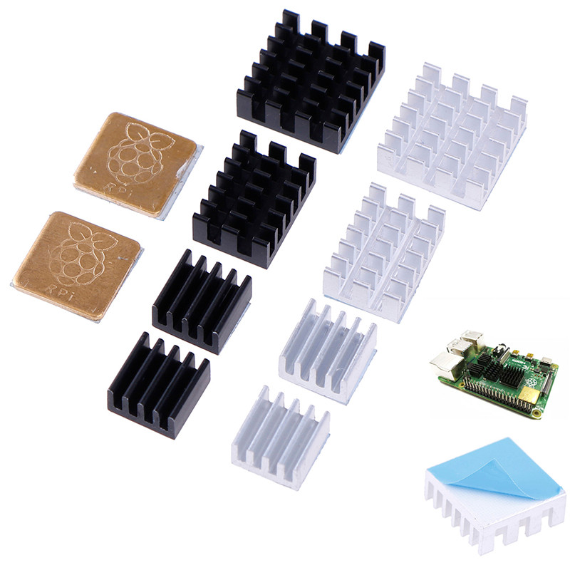 5 ชิ้นสําหรับ Raspberry Pi 2/3/4 3B + 4B อลูมิเนียมฮีทซิงค์หม้อน้ํา Cooler Kit สําหรับ Raspberry Pi 