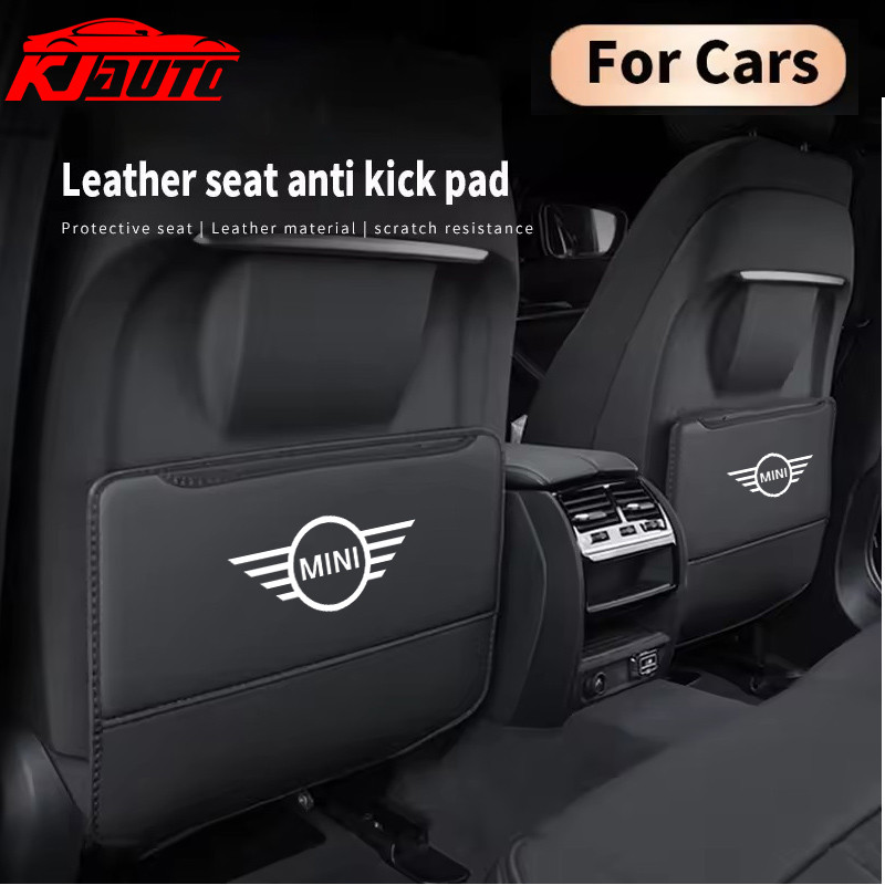 1 PC PU หนัง Mini Car Seat Kid Protector Anti-Kick Mat Pad รถที่นั่งกลับเด็กกันน้ําสําหรับ Mini Cooper Countryman Clubman MINI COOPER S One d F54 F56 F60 R56 R56 R60