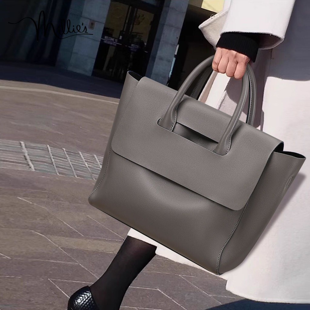 Miaoli MILLIES กระเป๋าถือหนังแท้สำหรับผู้หญิง ปี 2025 ความจุมาก เหมาะสำหรับทุกโอกาส