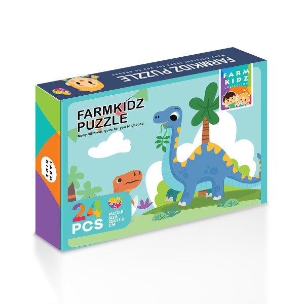 (wonder game) : FK3-จิ๊กซอว์กล่อง 24PCS-D : Farmkidz Puzzle Box 24PCS (FK3-PZB-MIX20-D) BOX : W15.4x