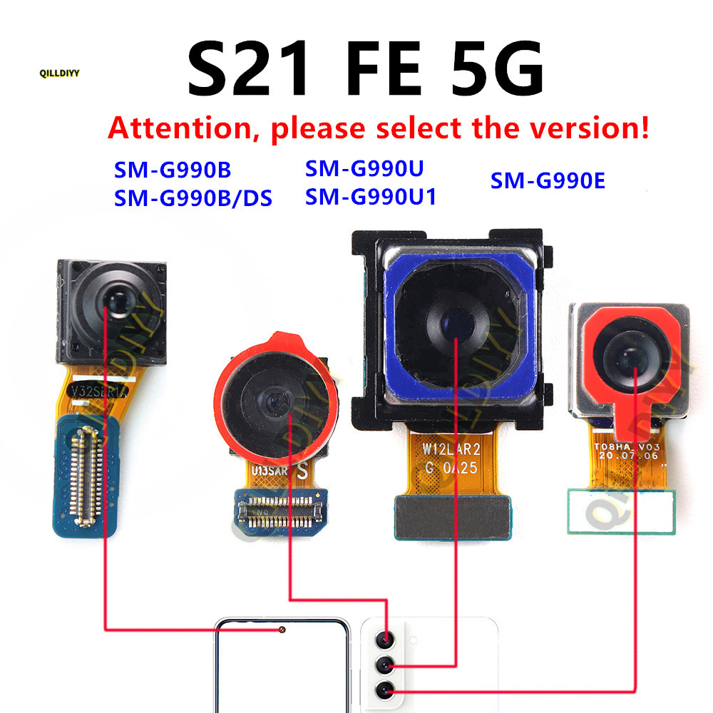 สําหรับ Samsung Galaxy S21 FE 5G G990B G990U ด้านหลัง Ultrawide Telephoto ด้านหน้ากล้อง Flex สาย G99