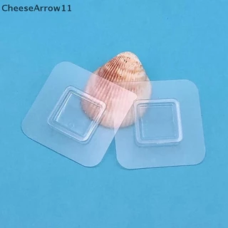 CHE 1 ชิ้น Wall Self กาวตะขอลวดโปร่งใสชั้นวาง Wall Mount สติกเกอร์ด้านข้าง Fixing Patch สําหรับห้องครัวห้องน้ํา Gadget TH