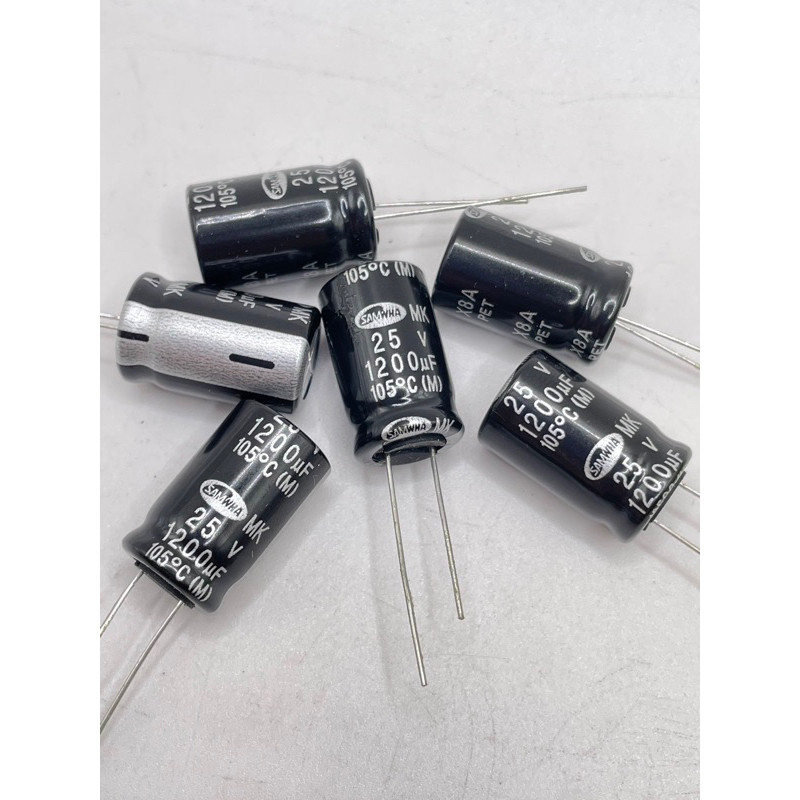 NEW ร้านส่งไว แพ็ค 5ตัว‼️ capacitor c ตัวเก็บประจุ 1200uf 16v 25v พร้อมส่งออกบิลได้