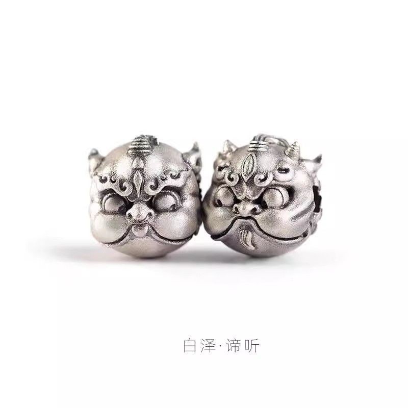 Bai Ze Di ฟังการออกแบบเงินสัตว์มงคลฟัง Bai Ze จี้สร้อยข้อมือชิ้นเล็ก Wenwan อุปกรณ์เสริมอุปกรณ์เสริม 7.29