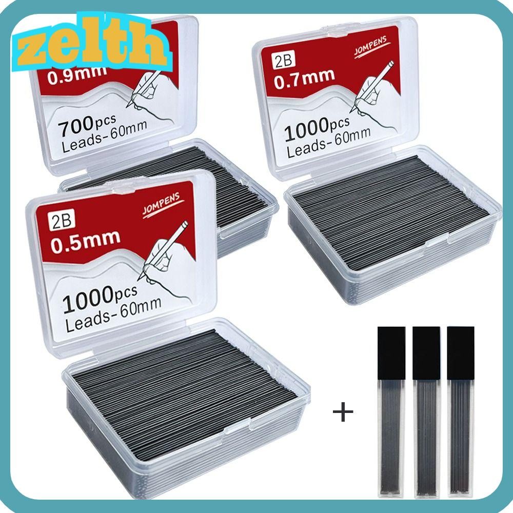 เซลธ 700/1000ชิ้น ไส้ดินสอกด,สีดํา60มิลลิเมตรความยาวเติมดินสออัตโนมัติ,0.5/0.7/0.9มิลลิเมตรกราไฟท์ ลบได้ ดินสอกดเปลี่ยนไส้