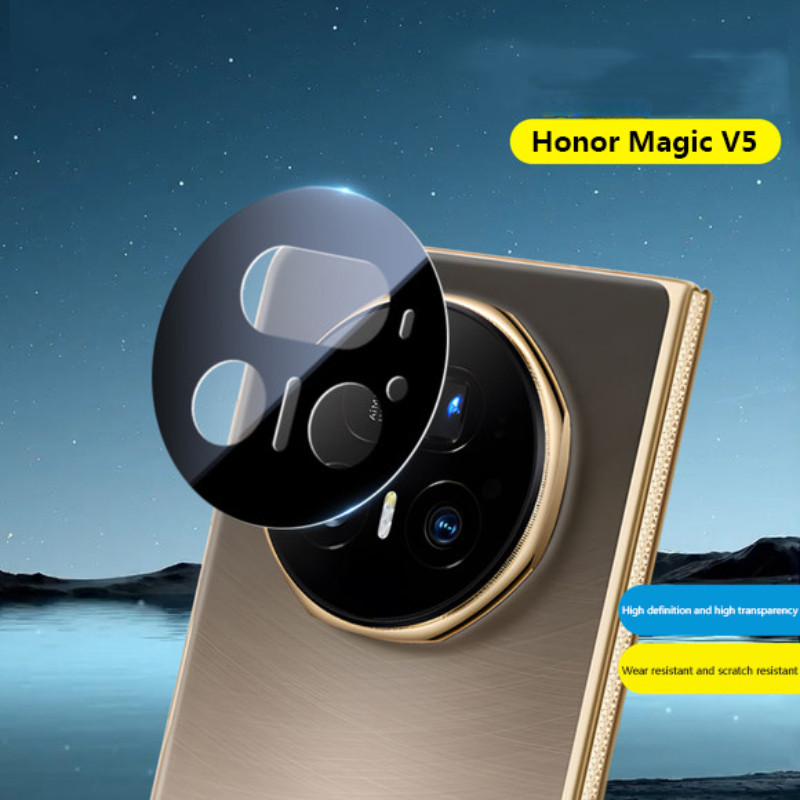 ฟิล์มเลนส์กล้องสําหรับ Honor Magic V5 V3 Vs3 V2 RSR 5G 9H ฝาครอบกล้องเลนส์กระจกนิรภัยป้องกันหน้าจอ