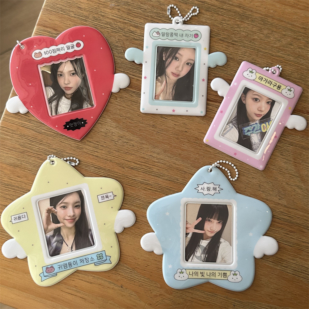 อิน กระต่ายหมีน้อยนางฟ้าน่ารัก10เซนติเมตรผู้ถือบัตรโพลารอยด์รักถั่วการ์ดขนาดเล็กวิทยาเขตบัตรการจัดเก็บแสดงจี้