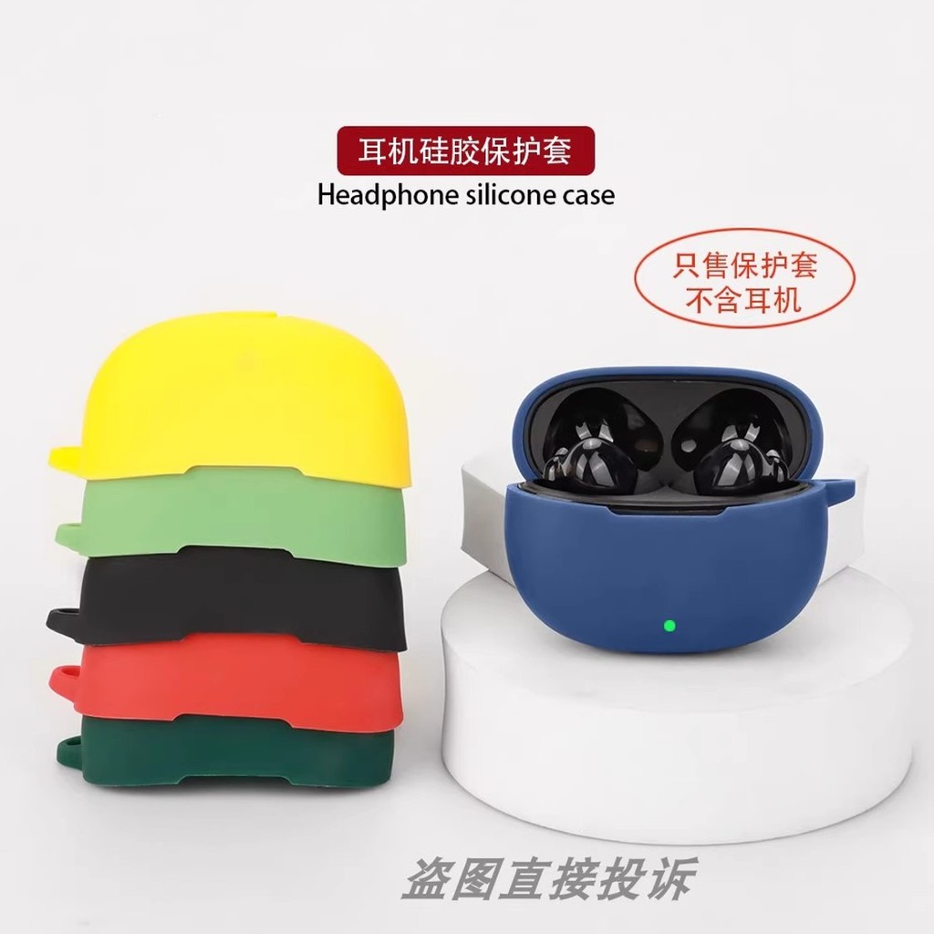 คุณภาพดีCase เข้ากันได้กับ VIVO Buds สีทึบซิลิโคนหูฟังปกอ่อนพร้อมตะขอ