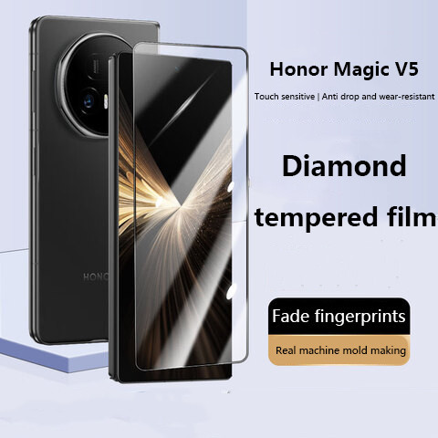 9D คลุมทั้งหมดกระจกนิรภัยใสสําหรับ Huawei Honor Magic V5 V3 Vs3 V2 RSR 5G Anti Scratch ป้องกันฟิล์มป