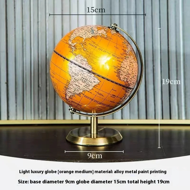 [Legend6] ภาษาอังกฤษ Retro Globe แผนที่ตกแต่งบ้านตกแต่งสํานักงาน World Globe ตกแต่งโต๊ะเครื่องประดับโรงเรียนเด็กภูมิศาสตร์การศึกษา Globe - รูปที่ 3