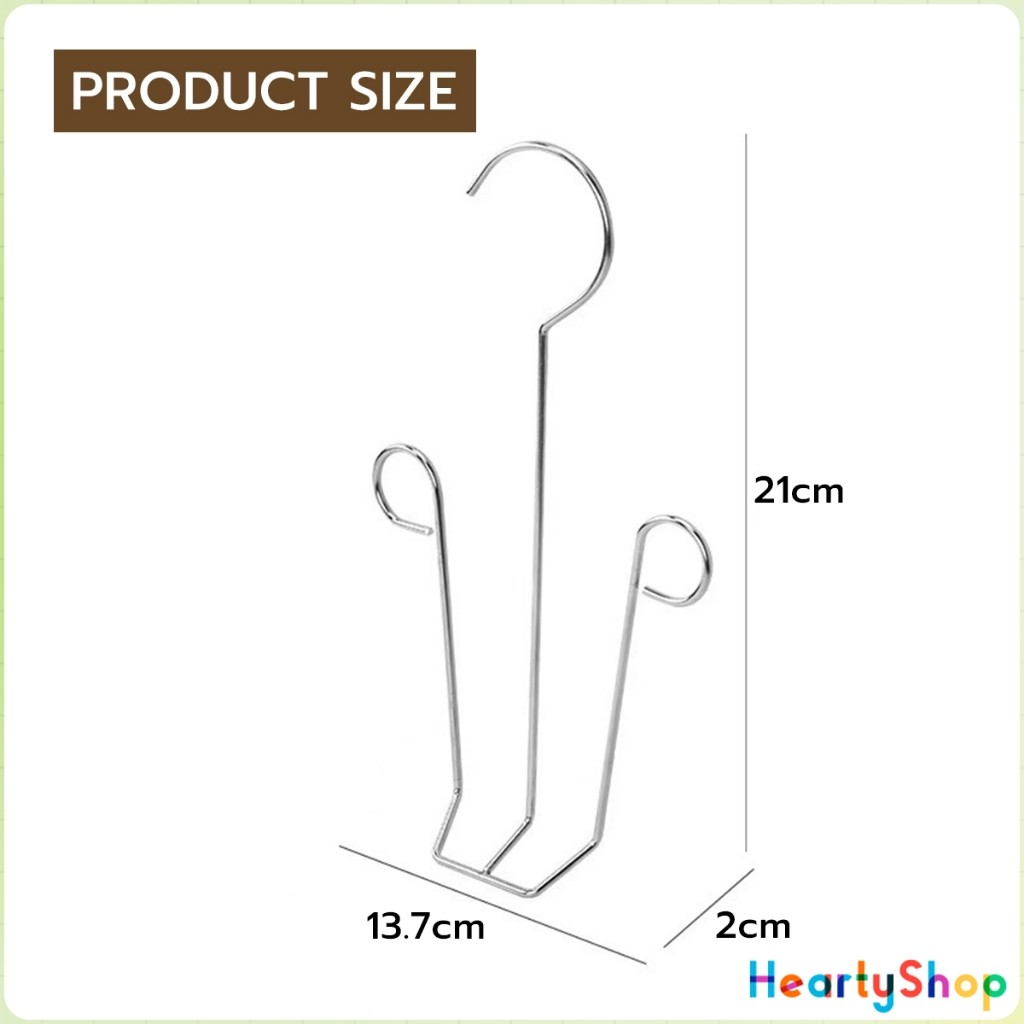 H.S 1 ชิ้น สแตนเลส ไม้แขวนรองเท้า  ที่ตากรองเท้า  สินค้าพร้อมส่งในไทย Shoe drying rack ราคา ถูกที่สุด ดีลบีเคเค แกลเลอรีภาพที่ 8