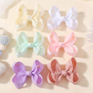 กิ๊บติดผมสำหรับเด็ก ริบบิ้นโบว์แฮนด์เมด grosgrain แฟชั่น boutique