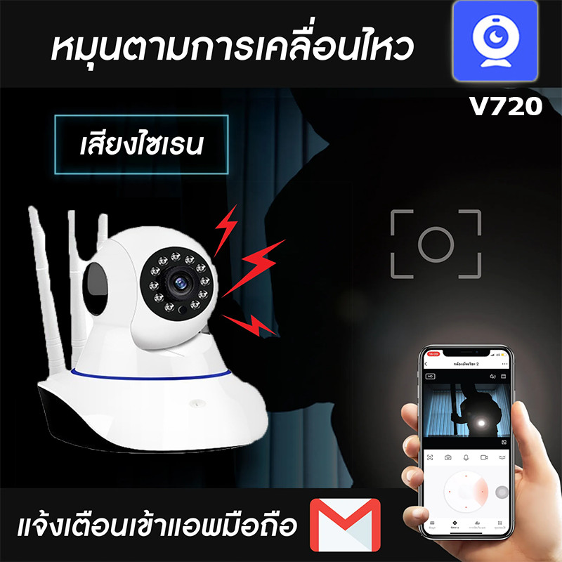 YS Tool กล้องวงจรปิดไร้สาย กล้องวงจรปิด V720 รุ่นใหม่ความชัดมาก ล้านพิกเซล Wifi Wirless IP camera กล