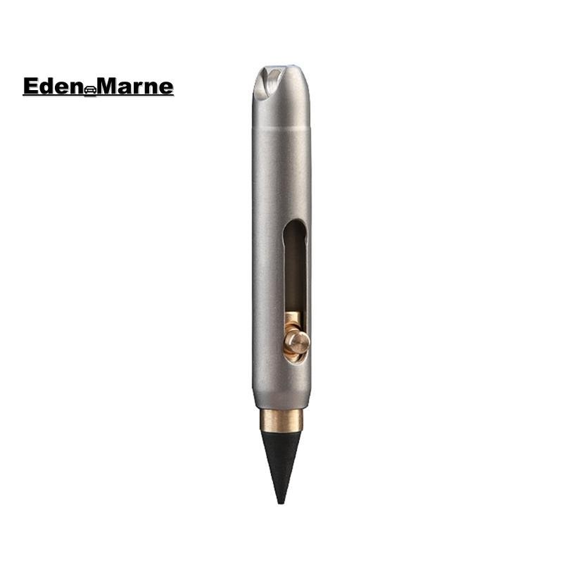 [Eden_Marner]Titanium Alloy Inkless Pencil Titanium Inkless Pencil Eternal Desk Decor Pocket Pen for