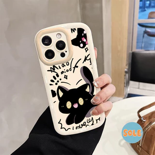 🔥Sole🔥สำหรับ iPhone 11 Pro Max 16 Plus iPhone 13 Pro Max 15 11 14 12 xr xs เคสโทรศัพท์นุ่มน่ารัก