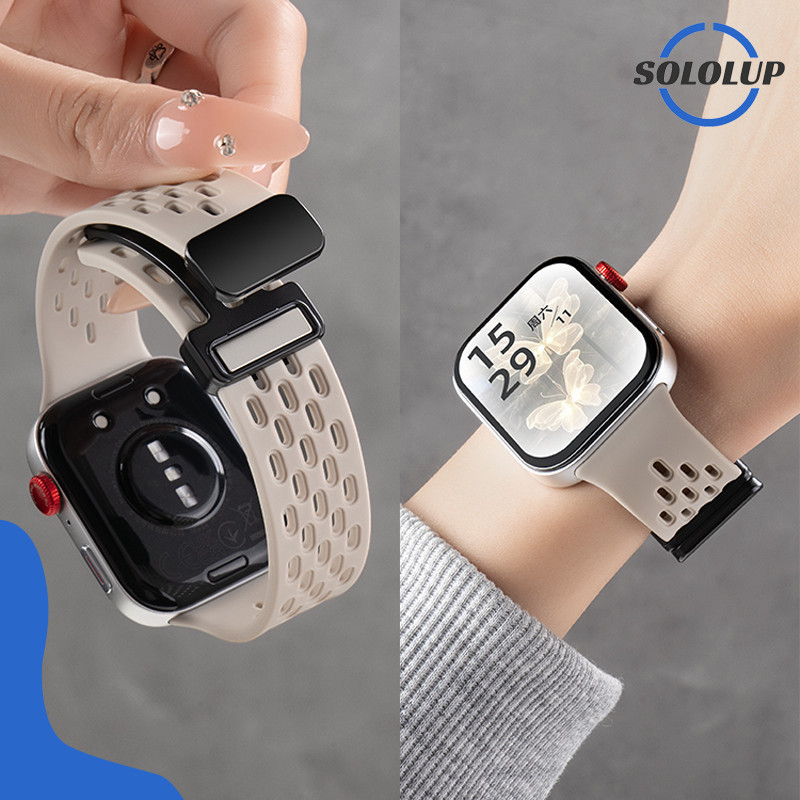 สายรัดซิลิโคนแม่เหล็ก for Huawei Watch Fit 5 4 3 / 5 4 Pro สายยางกีฬาเปลี่ยนสายหายใจ for สมาร์ทว็อช Huawei Fit 4 3