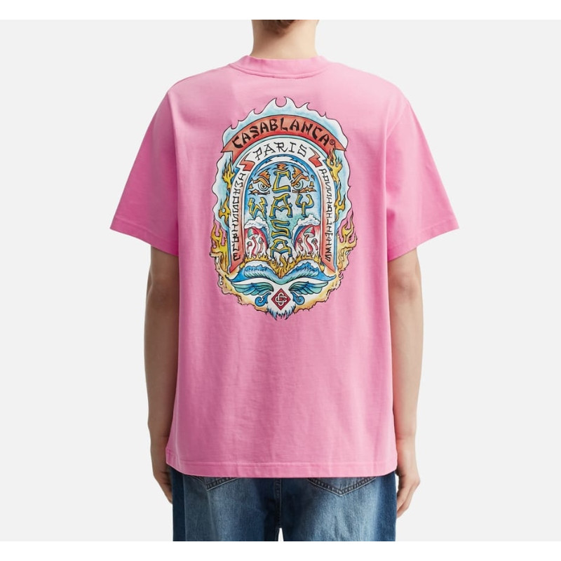 เสื้อยืดแขนสั้น พิมพ์ลาย Casablanca Casa Way Skate